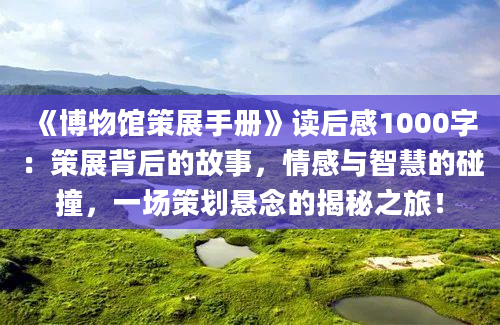 《博物馆策展手册》读后感1000字：策展背后的故事，情感与智慧的碰撞，一场策划悬念的揭秘之旅！