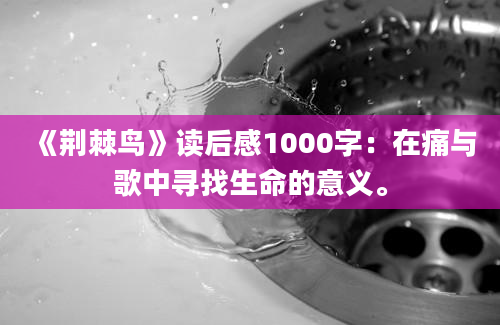 《荆棘鸟》读后感1000字：在痛与歌中寻找生命的意义。