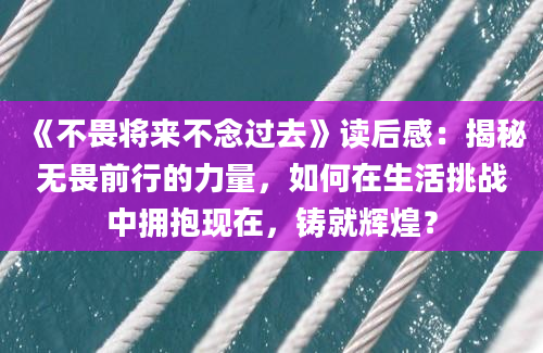 《不畏将来不念过去》读后感：揭秘无畏前行的力量，如何在生活挑战中拥抱现在，铸就辉煌？