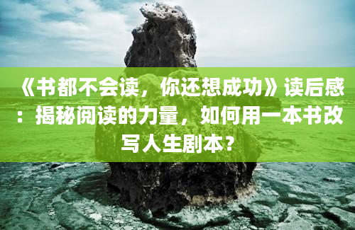 《书都不会读，你还想成功》读后感：揭秘阅读的力量，如何用一本书改写人生剧本？