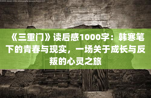 《三重门》读后感1000字：韩寒笔下的青春与现实，一场关于成长与反叛的心灵之旅