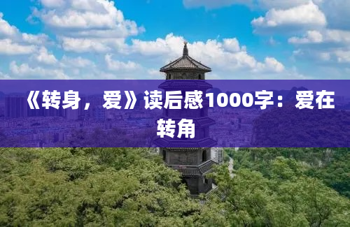 《转身，爱》读后感1000字：爱在转角