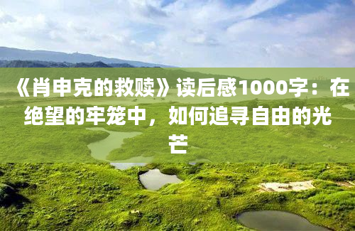 《肖申克的救赎》<a href=https://www.baixuetang.com target=_blank class=infotextkey>读后感</a>1000字：在绝望的牢笼中，如何追寻自由的光芒