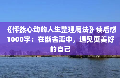 《怦然心动的人生整理魔法》读后感1000字：在断舍离中，遇见更美好的自己