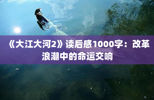 《大江大河2》读后感1000字：改革浪潮中的命运交响