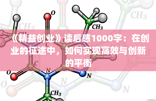 《精益创业》读后感1000字：在创业的征途中，如何实现高效与创新的平衡