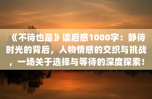 《不待也是》读后感1000字：静待时光的背后，人物情感的交织与挑战，一场关于选择与等待的深度探索！