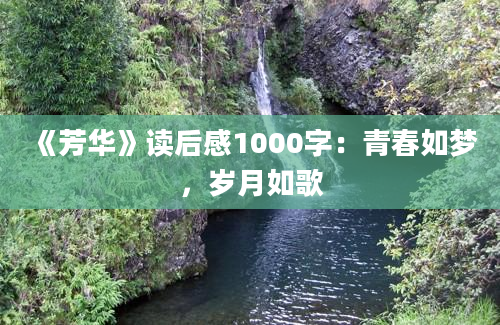 《芳华》读后感1000字：青春如梦，岁月如歌