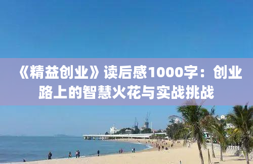 《精益创业》读后感1000字：创业路上的智慧火花与实战挑战