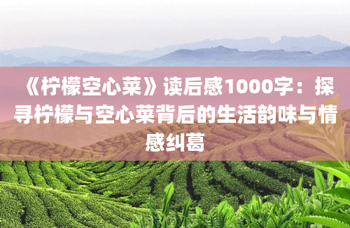 《柠檬空心菜》读后感1000字：探寻柠檬与空心菜背后的生活韵味与情感纠葛