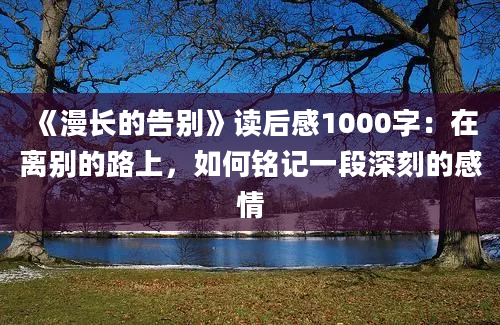 《漫长的告别》读后感1000字：在离别的路上，如何铭记一段深刻的感情