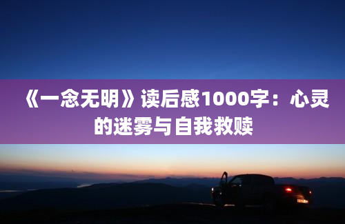 《一念无明》读后感1000字：心灵的迷雾与自我救赎