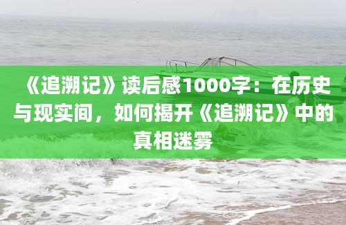 《追溯记》读后感1000字：在历史与现实间，如何揭开《追溯记》中的真相迷雾